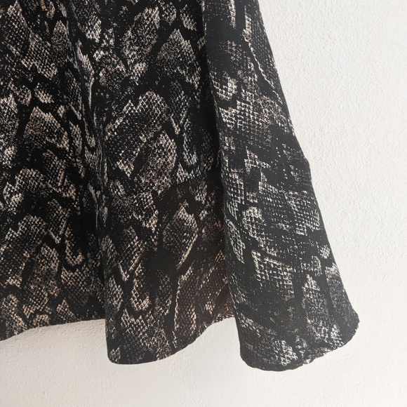 Express Snakeskin Print Strapless Dress with Gold - Picture 3 of 6